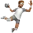 Person Playing Handball: Medium Skin Tone