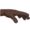 Palm Down Hand: Dark Skin Tone Emoji 🫳🏿 image - Apple style