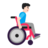 Man In Manual Wheelchair Facing Right: Light Skin Tone