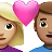 Couple With Heart: Woman, Man, Medium-Light Skin Tone, Medium Skin Tone