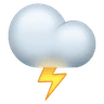 Nube con rayos Emoji 🌩 image - Huawei Harmony OS style