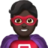 Man Superhero: Dark Skin Tone Emoji 🦸🏿‍♂️ image - Apple style