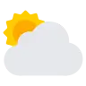 Sol branco atrás da nuvem Emoji 🌥 image - Tossface style