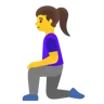 Woman Kneeling Emoji 🧎‍♀️ image - Google Noto Color style
