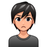 Person Pouting: Medium-Light Skin Tone Emoji 🙎🏼 image - Emojidex style