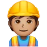 Construction Worker: Medium Skin Tone Emoji 👷🏽 image - Samsung style