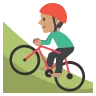 Person Mountain Biking: Medium Skin Tone Emoji 🚵🏽 image - EmojiTwo style