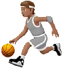 Person Bouncing Ball: Medium Skin Tone Emoji ⛹🏽 image - Apple style