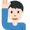 Man Raising Hand: Light Skin Tone Emoji 🙋🏻‍♂️ image - Twitter / X (Twemoji) style