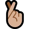 Crossed Fingers: Medium-Light Skin Tone Emoji 🤞🏼 image - Microsoft Windows 10 Segoe UI Emoji style