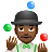 Man Juggling: Medium-Dark Skin Tone