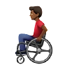 Man In Manual Wheelchair: Medium-Dark Skin Tone Emoji 👨🏾‍🦽 image - Apple style