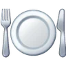 Эмодзи Тарелка, вилка и нож 🍽 image - Samsung style