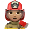 Firefighter: Medium Skin Tone Emoji 🧑🏽‍🚒 image - Apple style