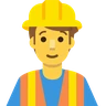 Man Construction Worker Emoji 👷‍♂️ image - Skype style