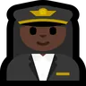 Woman Pilot: Dark Skin Tone Emoji 👩🏿‍✈️ image - Microsoft Windows 10 Segoe UI Emoji style