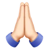 Folded Hands: Light Skin Tone Emoji 🙏🏻 image - Huawei Harmony OS style
