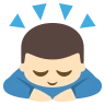 Person Bowing: Light Skin Tone Emoji 🙇🏻 image - EmojiTwo style
