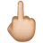 Middle Finger: Medium-Light Skin Tone