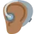 Ear With Hearing Aid: Medium-Dark Skin Tone