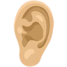 Ear: Medium-Light Skin Tone Emoji 👂🏼 image - Facebook Messenger (2016) style