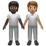 People Holding Hands: Dark Skin Tone, Medium Skin Tone Emoji 🧑🏿‍🤝‍🧑🏽 image - Apple style