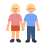 Woman And Man Holding Hands: Medium-Light Skin Tone Emoji 👫🏼 image - Tossface style