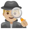 Man Detective: Medium-Light Skin Tone Emoji 🕵🏼‍♂️ image - Google Noto Color style