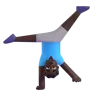 Man Cartwheeling: Dark Skin Tone Emoji 🤸🏿‍♂️ image - Microsoft 3D Fluent style
