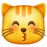 จูบหน้าแมวด้วยดวงตาที่ปิด Emoji 😽 image - Samsung style