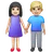 Woman And Man Holding Hands: Light Skin Tone, Medium-Light Skin Tone