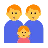 Family: Man, Man, Girl Emoji 👨‍👨‍👧 image - Tossface style