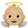 Baby Angel: Medium-Light Skin Tone Emoji 👼🏼 image - Apple style