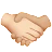 Handshake: Light Skin Tone, Medium-Light Skin Tone