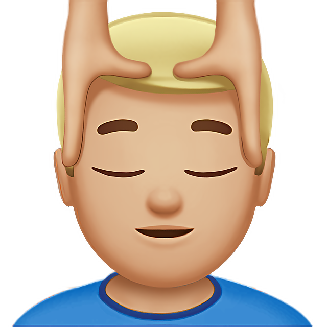 Man Getting Massage: Medium-Light Skin Tone