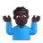 Man Shrugging: Dark Skin Tone