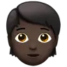 Person: Dark Skin Tone Emoji 🧑🏿 image - Apple style