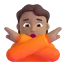 Person Gesturing No: Medium Skin Tone Emoji 🙅🏽 image - Microsoft 3D Fluent style