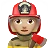 Woman Firefighter: Medium-Light Skin Tone