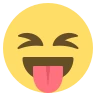 Visage tirant la langue les yeux très fermés Emoji 😝 image - EmojiTwo style