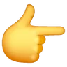 Weißer rechter zeigender Rückhandindex Emoji 👉 image - Samsung style