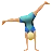Man Cartwheeling: Medium-Light Skin Tone
