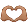 Heart Hands: Medium Skin Tone Emoji 🫶🏽 image - WhatsApp style