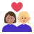 Couple With Heart: Woman, Woman, Medium Skin Tone, Medium-Light Skin Tone