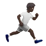 Person Running Facing Right: Dark Skin Tone Emoji 🏃🏿‍➡️ image - Apple style