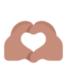 Heart Hands: Medium Skin Tone Emoji 🫶🏽 image - Microsoft Classic 2D style