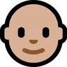 Man: Medium-Light Skin Tone, Bald Emoji 👨🏼‍🦲 image - Microsoft Windows 10 Segoe UI Emoji style