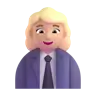Woman Office Worker: Medium-Light Skin Tone Emoji 👩🏼‍💼 image - Microsoft 3D Fluent style