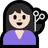 Person Getting Haircut: Light Skin Tone