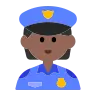 Police Officer: Medium-Dark Skin Tone Emoji 👮🏾 image - Tossface style